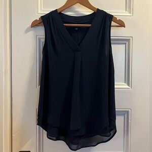 Navy Ann Taylor Petit tank blouse